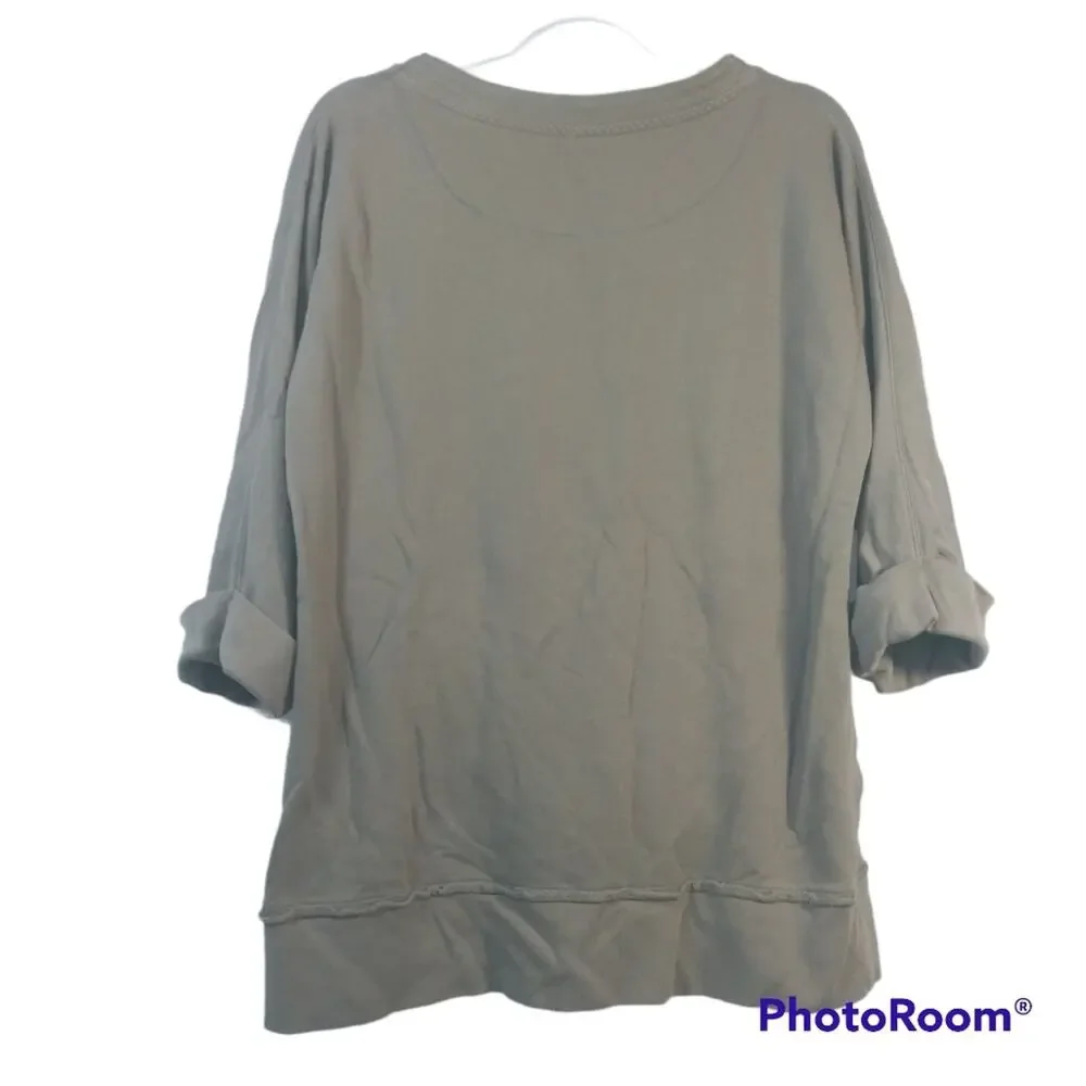 Soft Surroundings Brown Peruvian Pullover Top Size PM